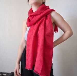 COACH Red Scarf